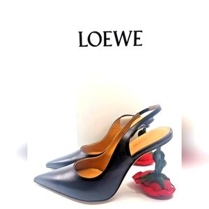 Loewe Rose Heel Leather Pump
